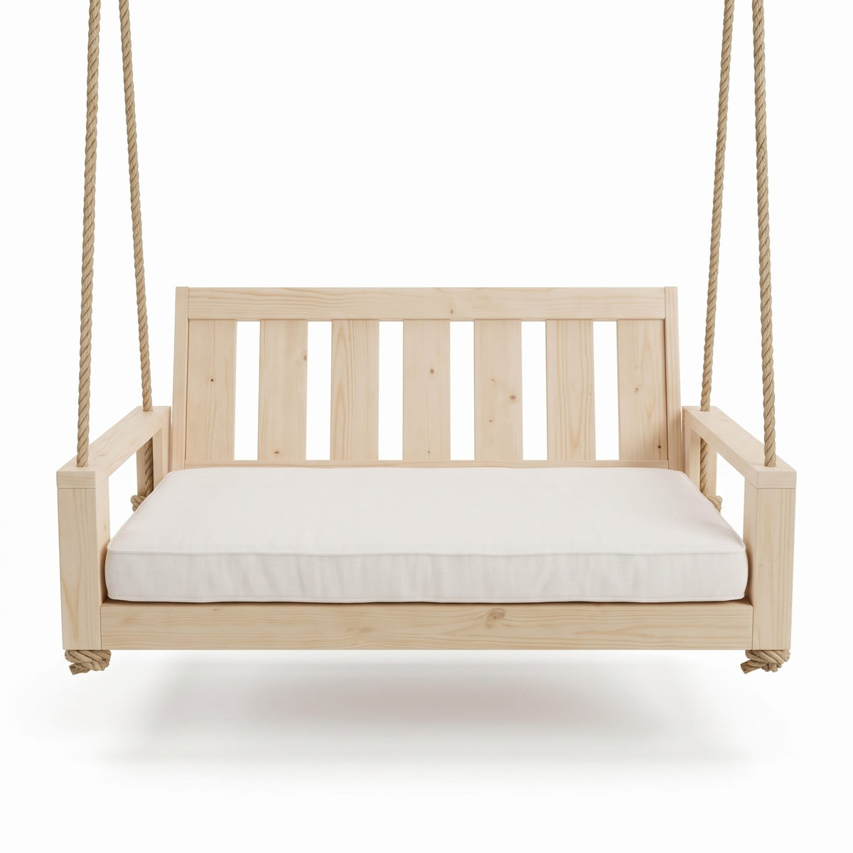 Amish Casual 4 Foot Uptown Porch Swing Bed in Clearcoat Unfinished