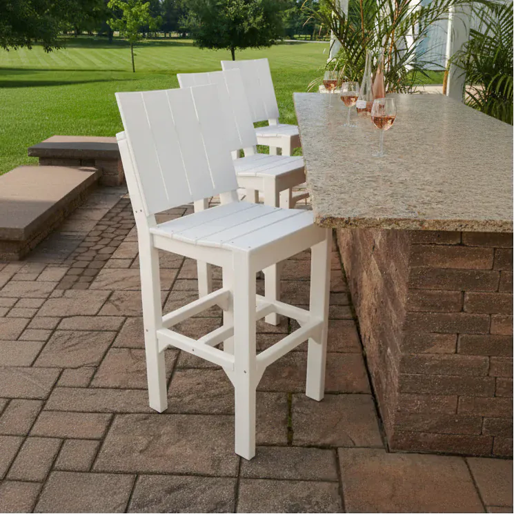 Urban Side Chairs (Bar Height) in White