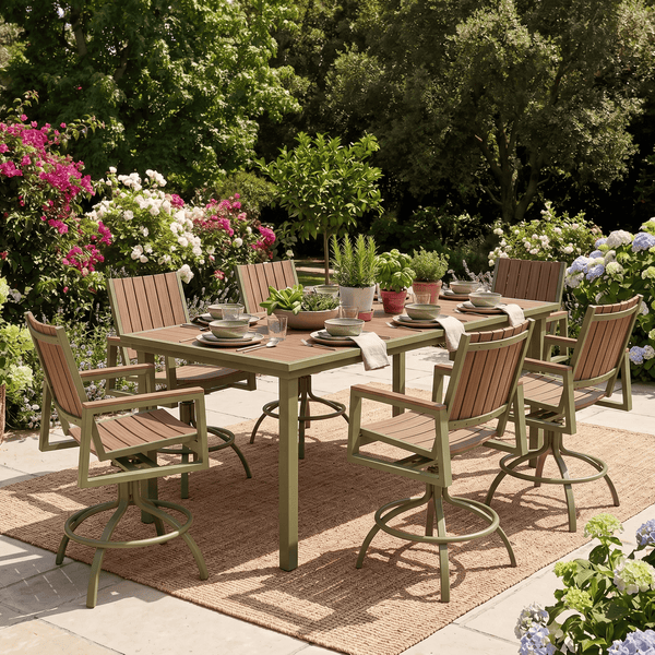 Berlin Gardens Vida 73" Aluminum Bar Table