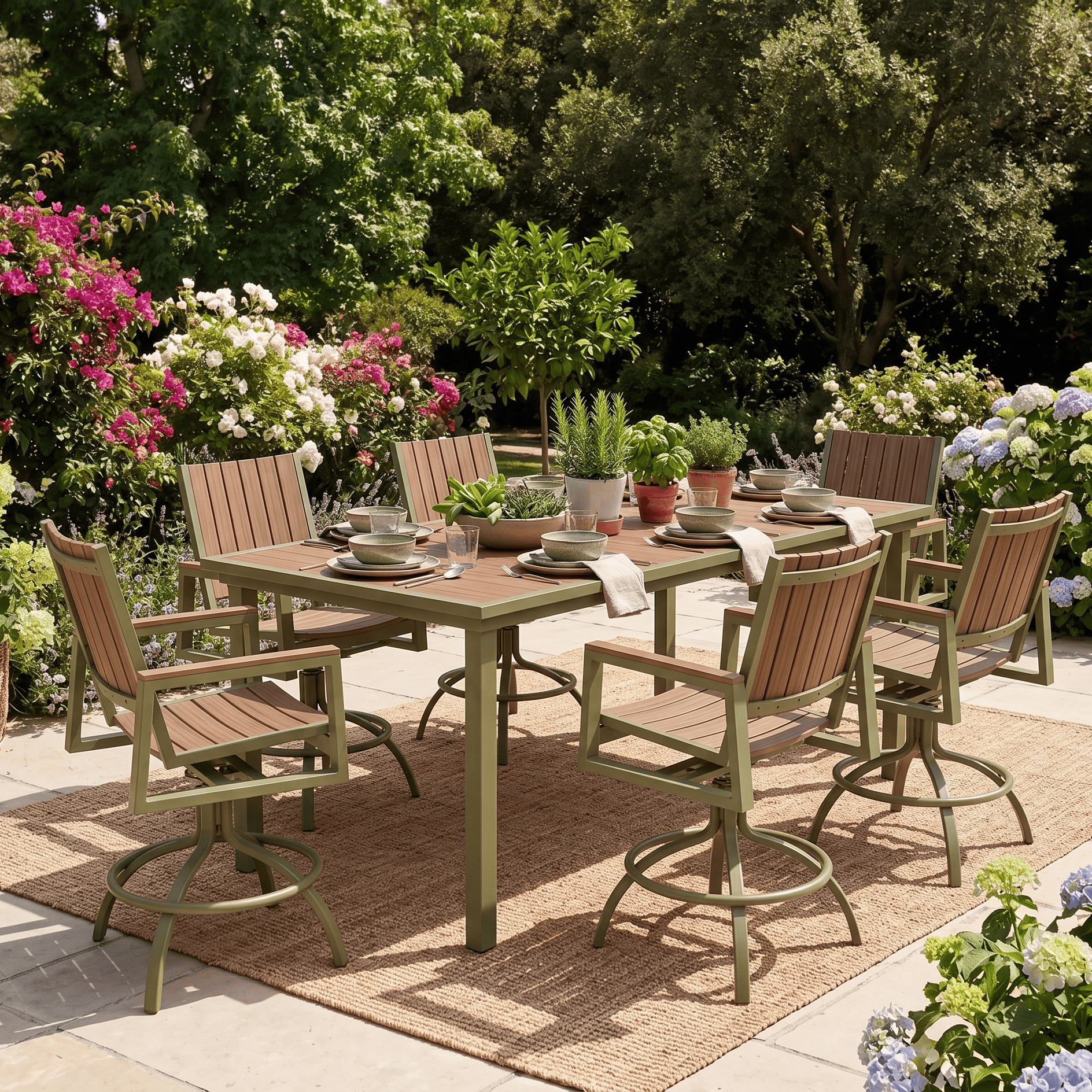 Berlin Gardens Vida 73″ Aluminum Bar Table