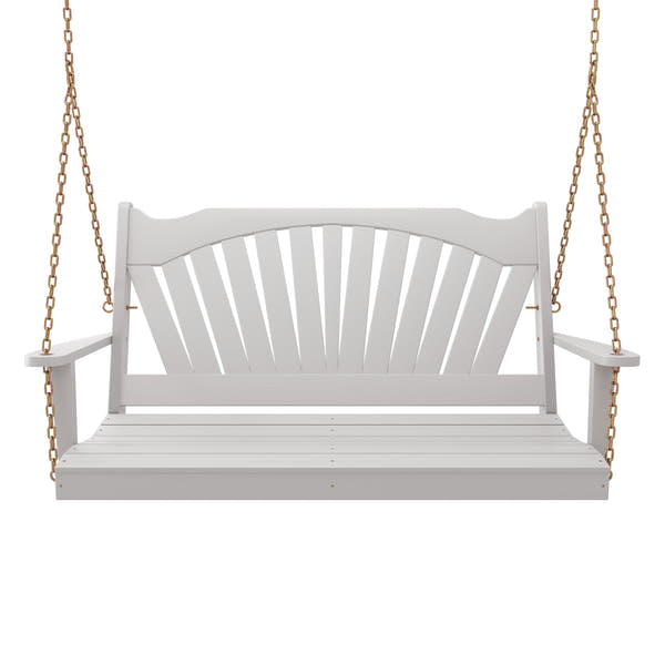 Keystone Amish Co. Sunburst Porch Swing, 5 Foot, White