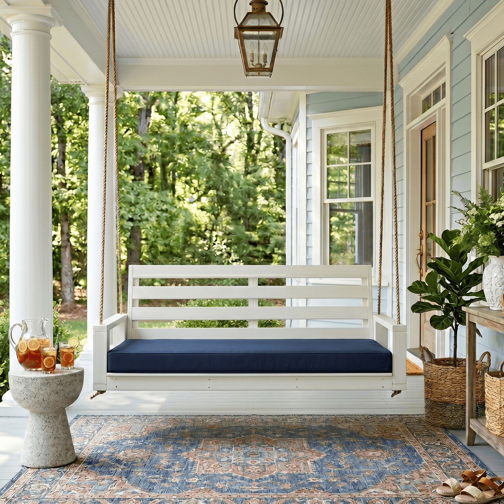 Amish Casual Waterford Hanging Bed Swing for Porch, 4 Ft Cedar