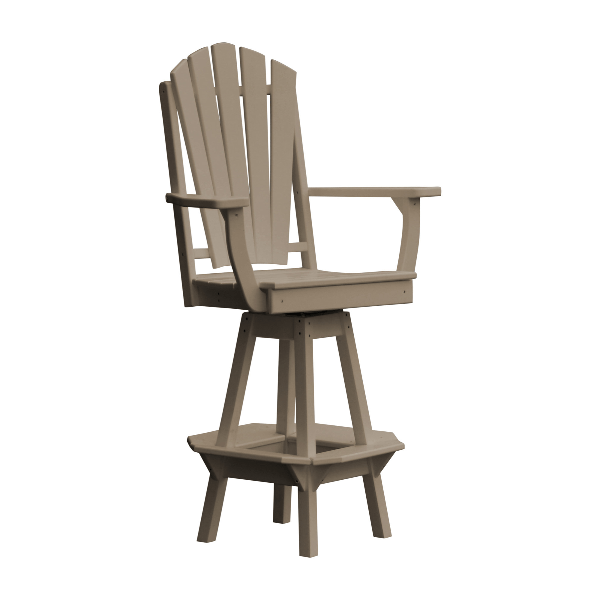 Keystone Amish Co. Sunburst Poly Composite Swivel Bar Chair