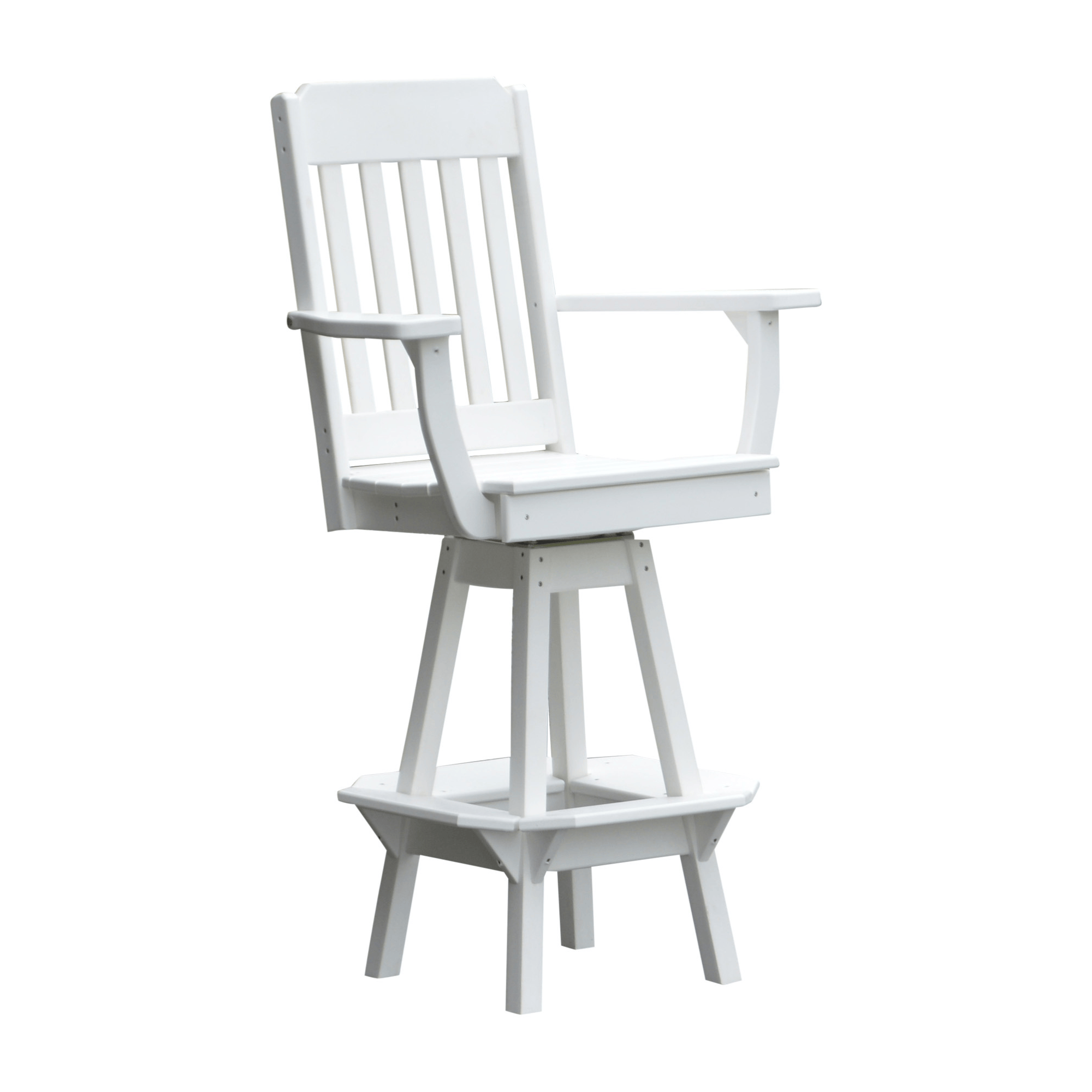 Keystone Amish Co. Traditional Poly Composite Swivel Bar Chair