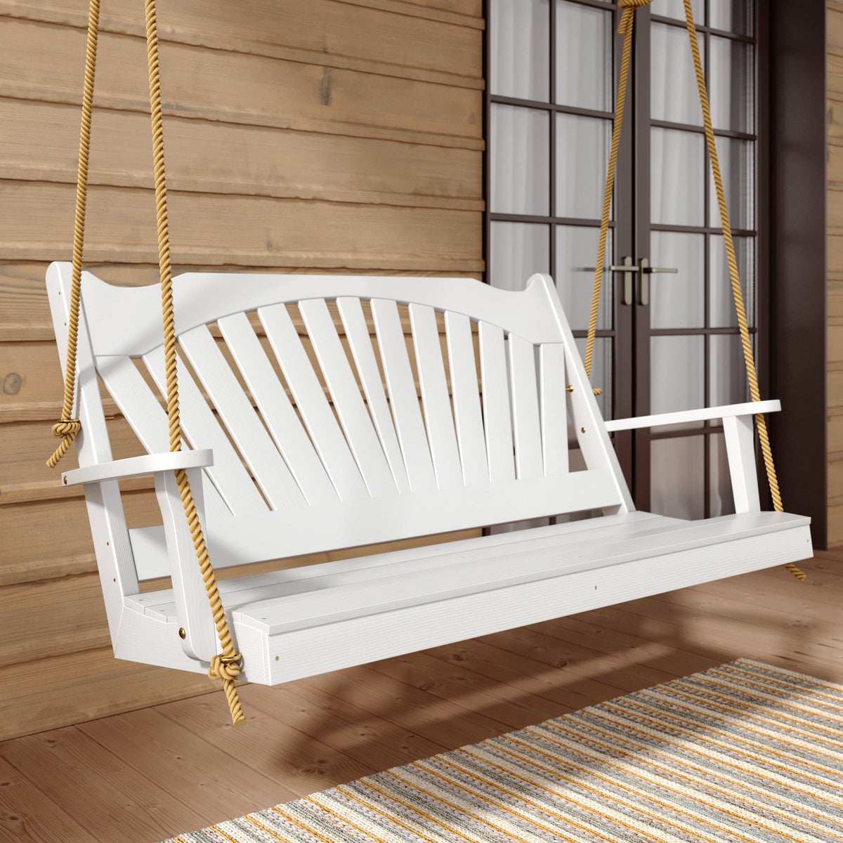 Keystone Amish Co. Sunburst Porch Swing, 4 Foot, Unfinished