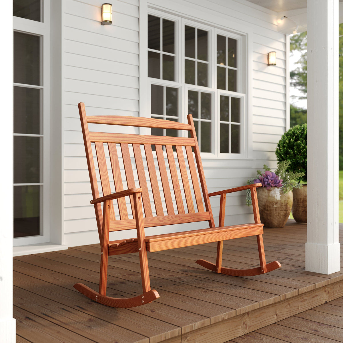 2x4 Rocker Keystone Amish Co. Classic Double Porch Rocker