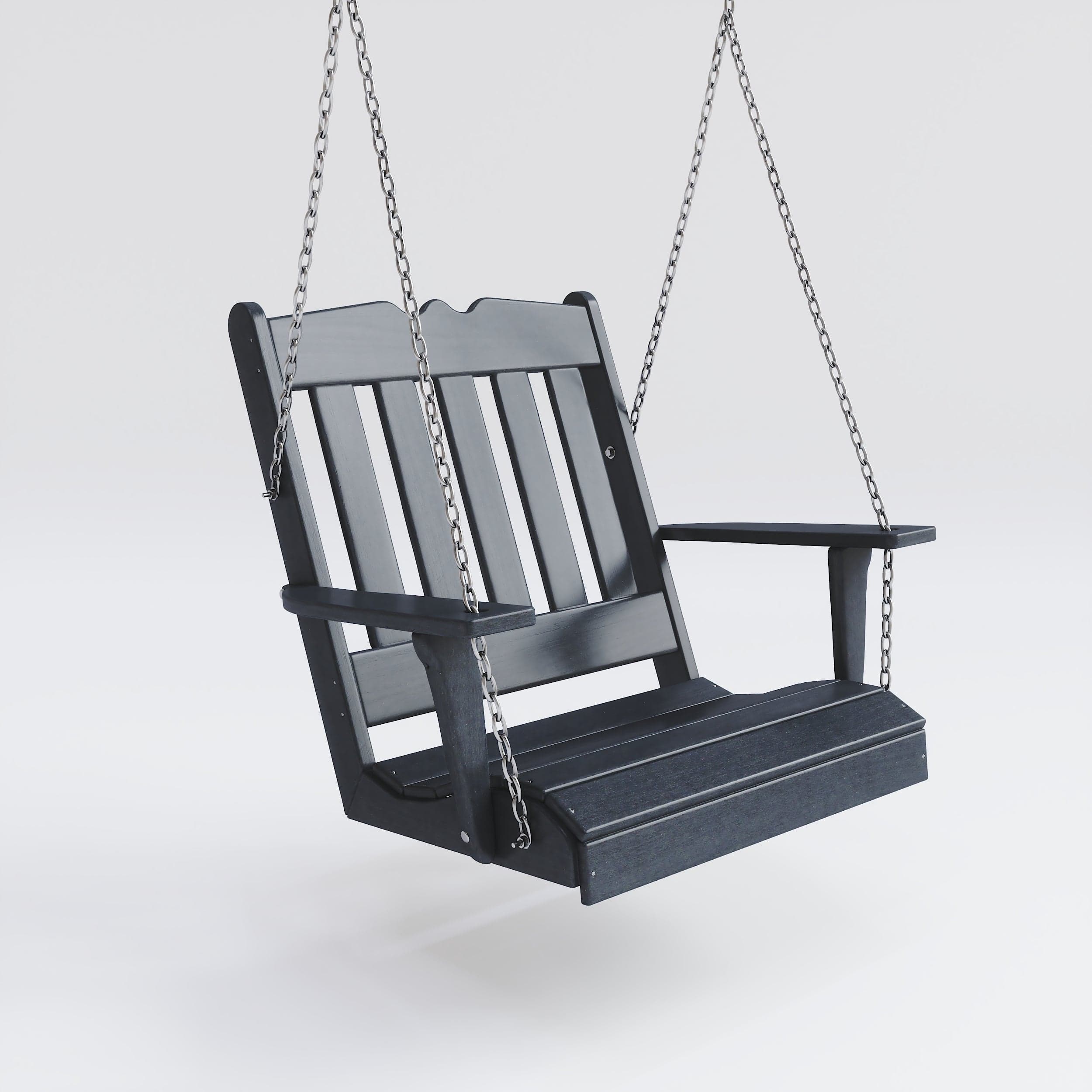 Keystone Amish York Recycled Plastic Swing Chair, Black