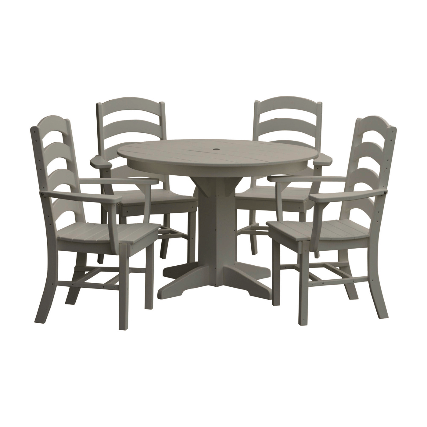 Keystone Amish Co. Josie 5-Piece Poly Outdoor Dining Set with Round Table