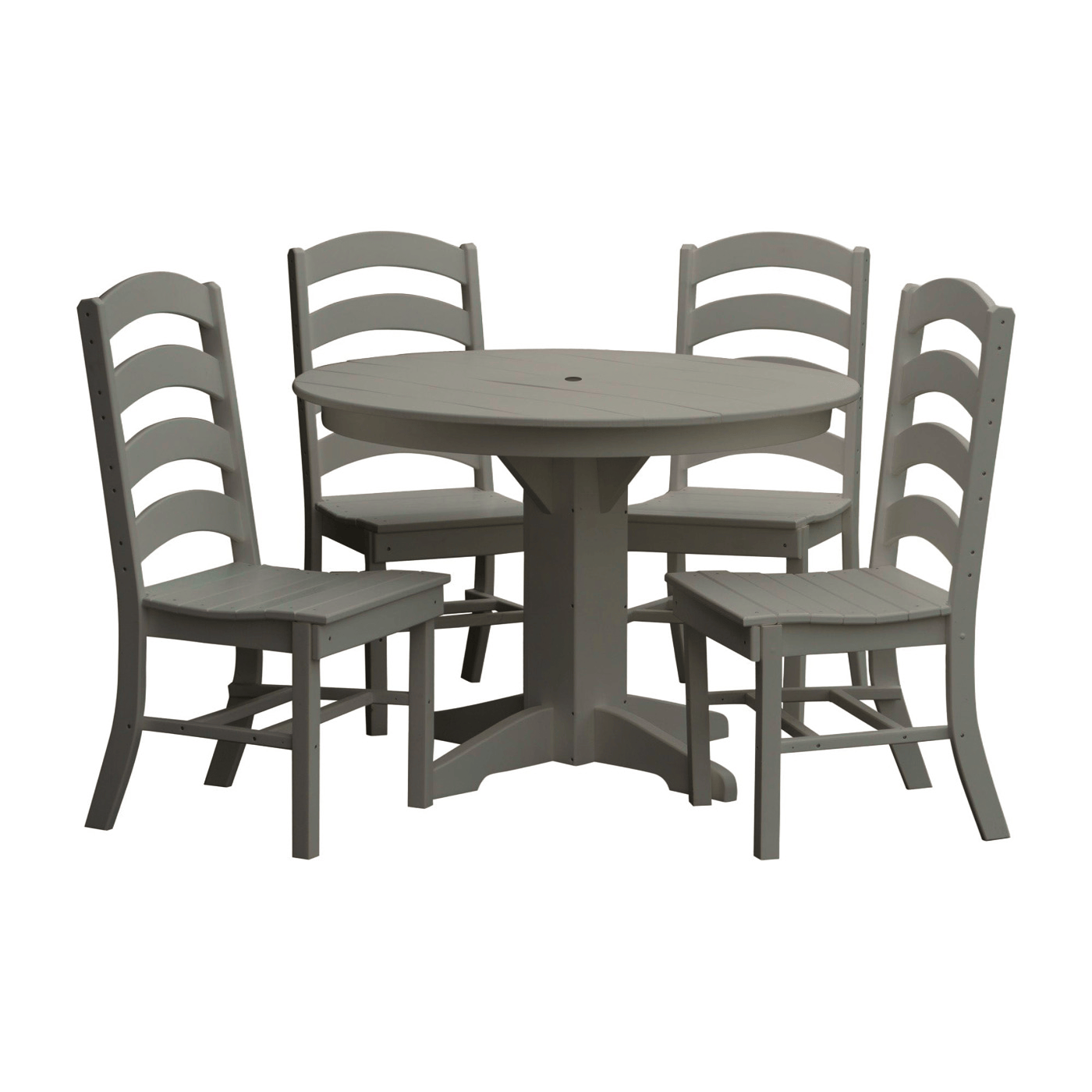 Keystone Amish Co. Josie 5-Piece Poly Outdoor Dining Set with Round Table