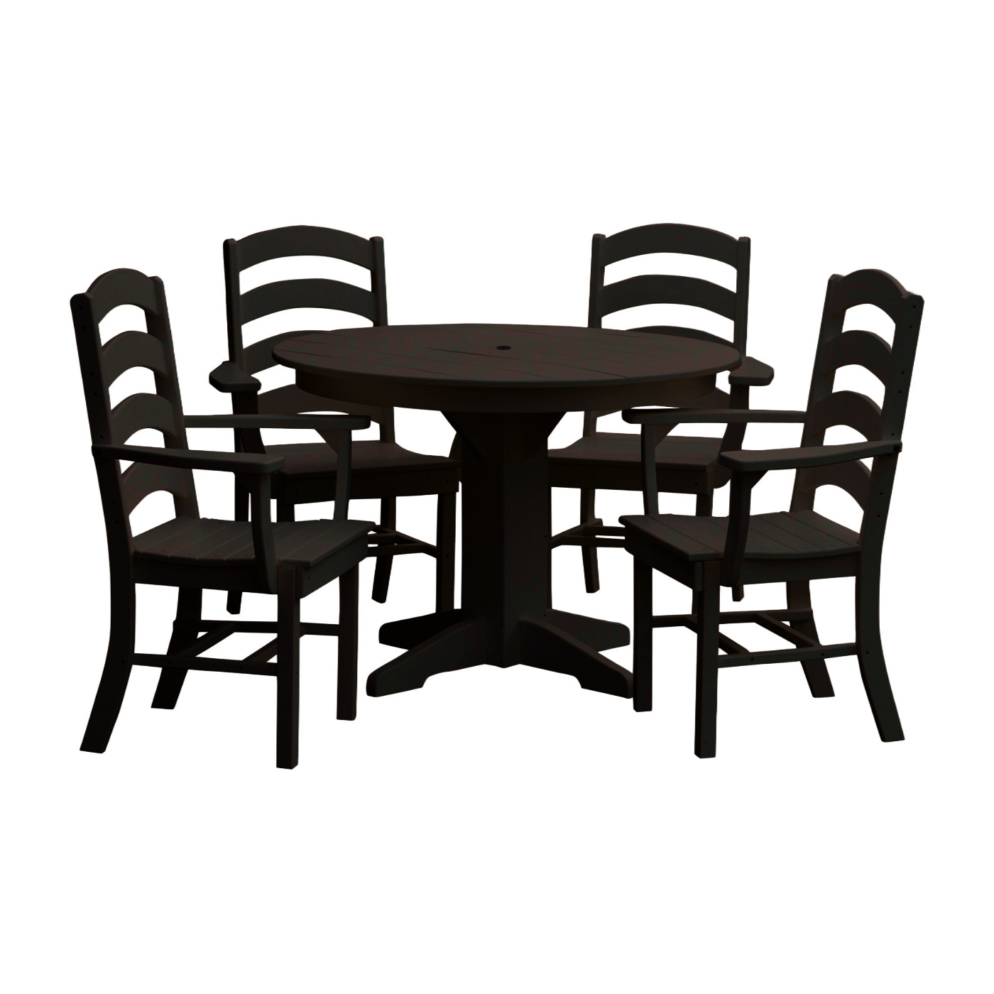 Keystone Amish Co. Josie 5-Piece Poly Outdoor Dining Set with Round Table