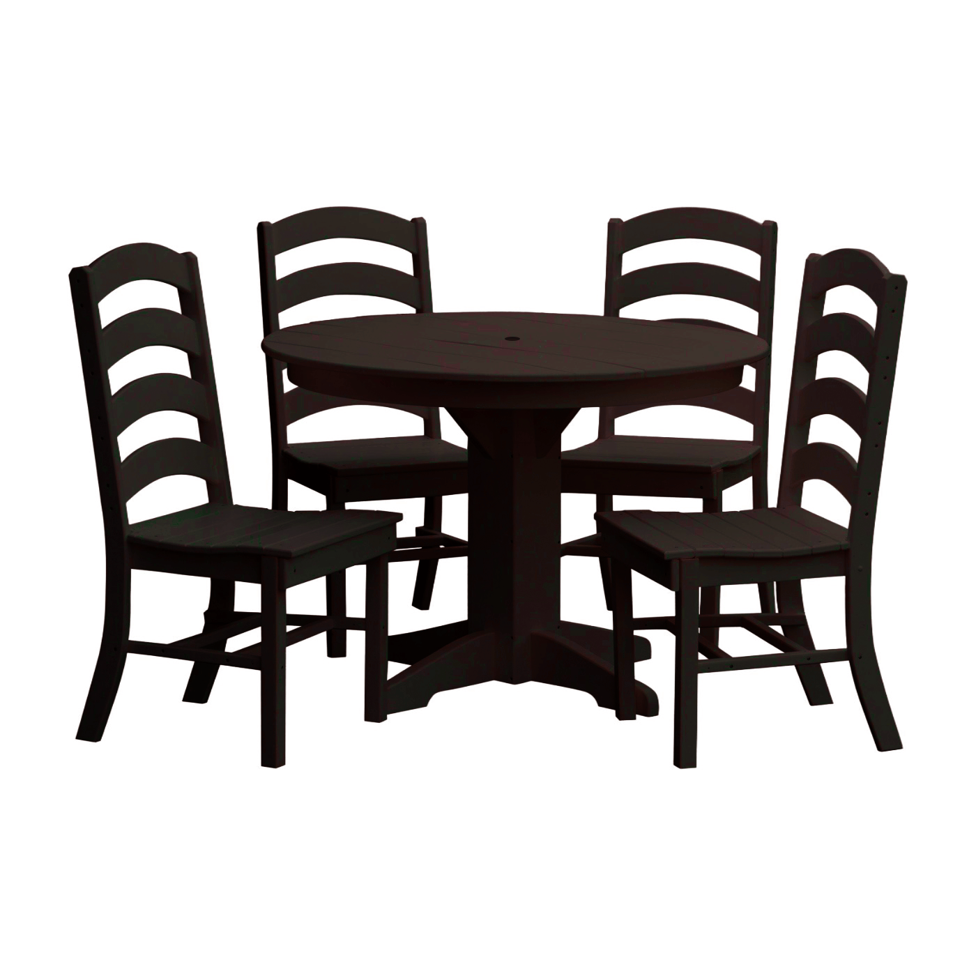 Keystone Amish Co. Josie 5-Piece Poly Outdoor Dining Set with Round Table