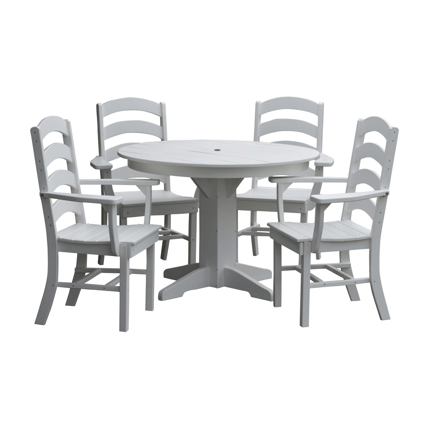 Keystone Amish Co. Josie 5-Piece Poly Outdoor Dining Set with Round Table