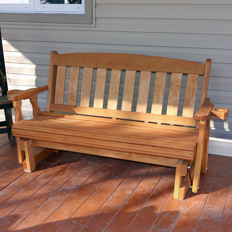 Centerville Amish Heavy Duty 800 Lb Mission Treated Porch Glider