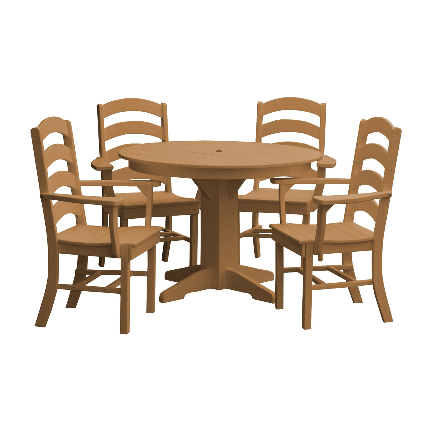 Keystone Amish Co. Josie 5-Piece Poly Outdoor Dining Set with Round Table