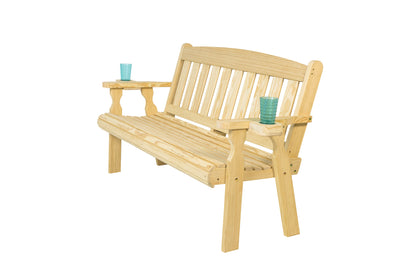 Amish Casual 4 Foot Mission Wood Garden Bench