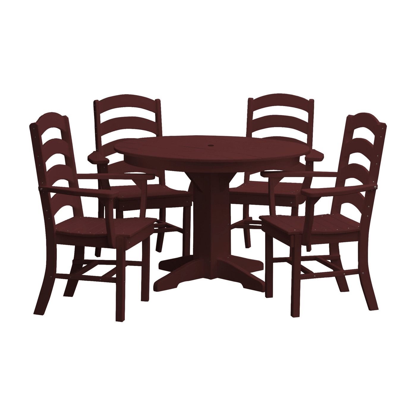 Keystone Amish Co. Josie 5-Piece Poly Outdoor Dining Set with Round Table