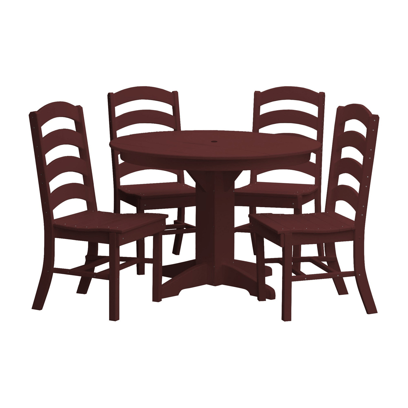 Keystone Amish Co. Josie 5-Piece Poly Outdoor Dining Set with Round Table