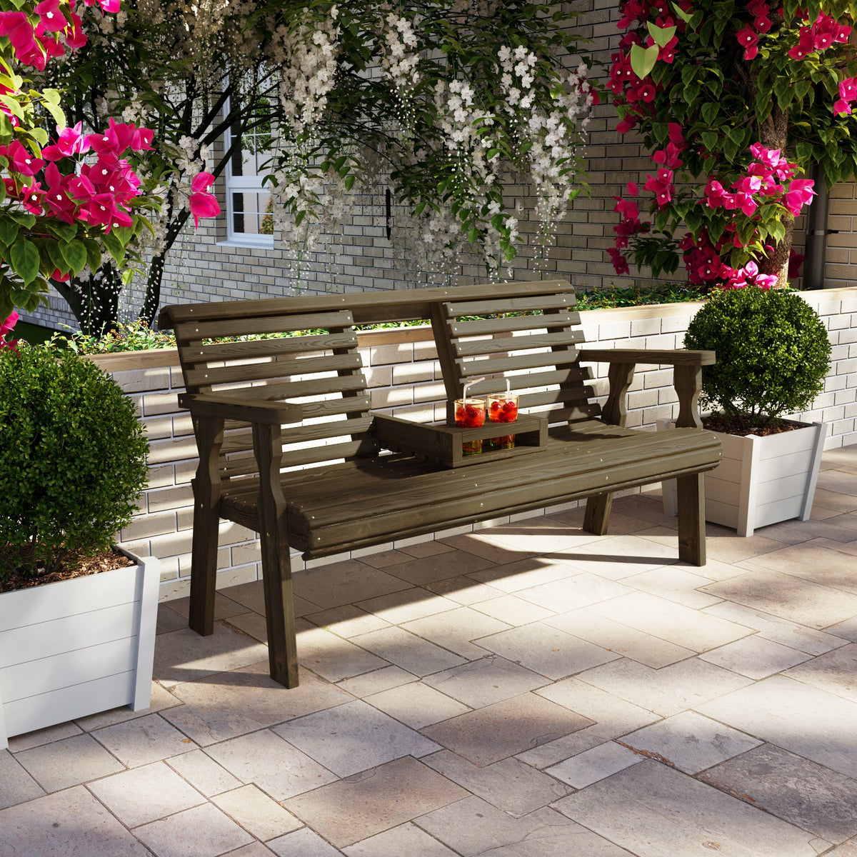 Console Bench Amish Casual Heavy Duty Rollback Console Bench