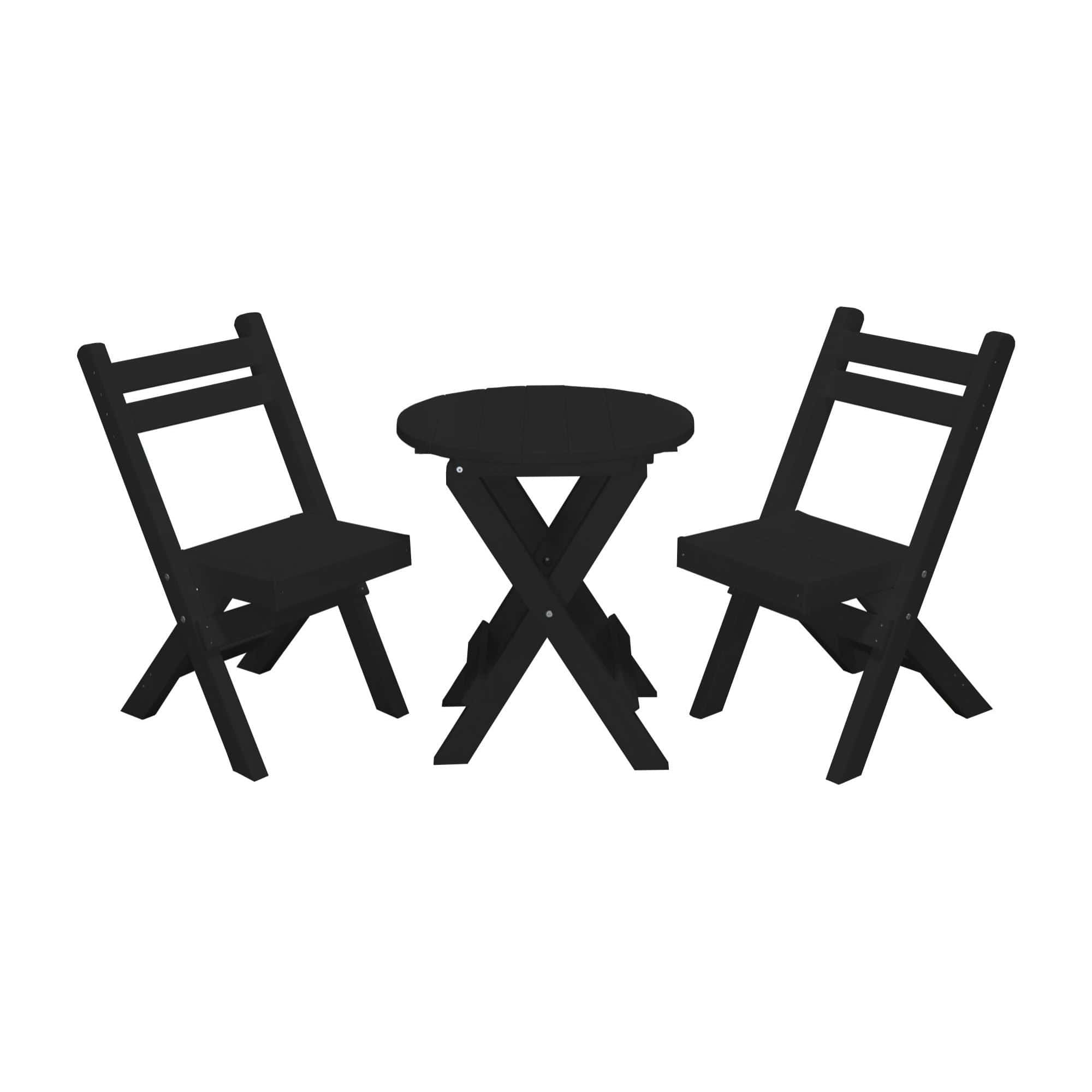 Keystone Amish Co. Coronado Poly Composite Round Folding Bistro Set