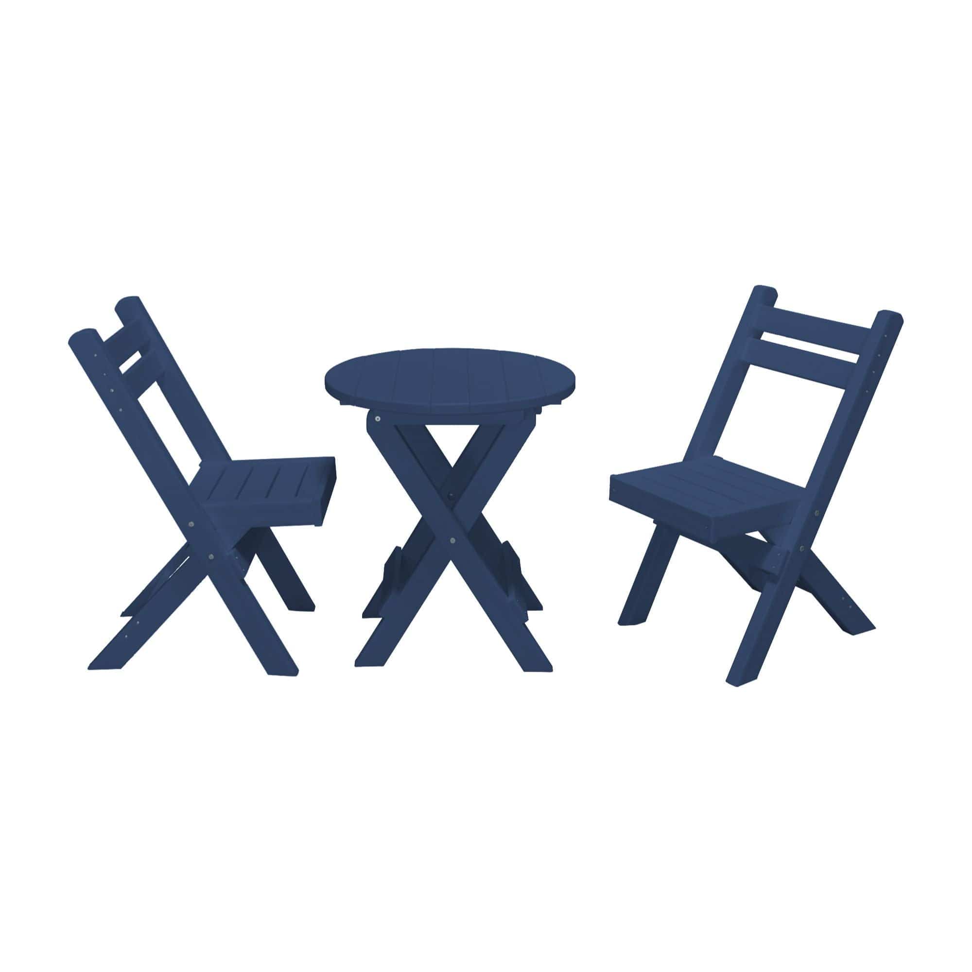 Keystone Amish Co. Coronado Poly Composite Round Folding Bistro Set