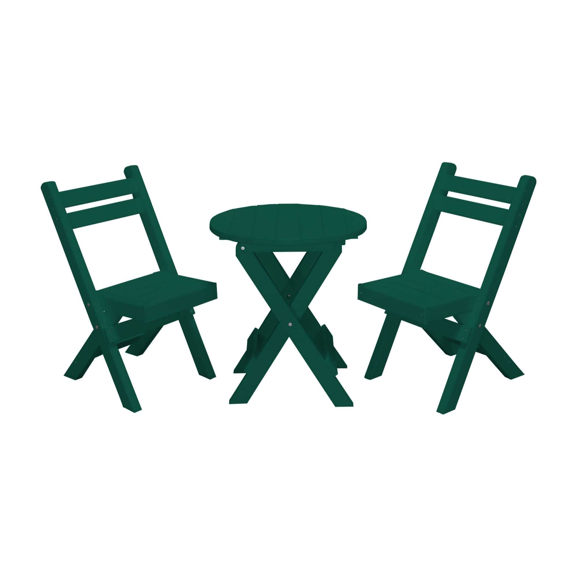 Keystone Amish Co. Coronado Poly Composite Round Folding Bistro Set