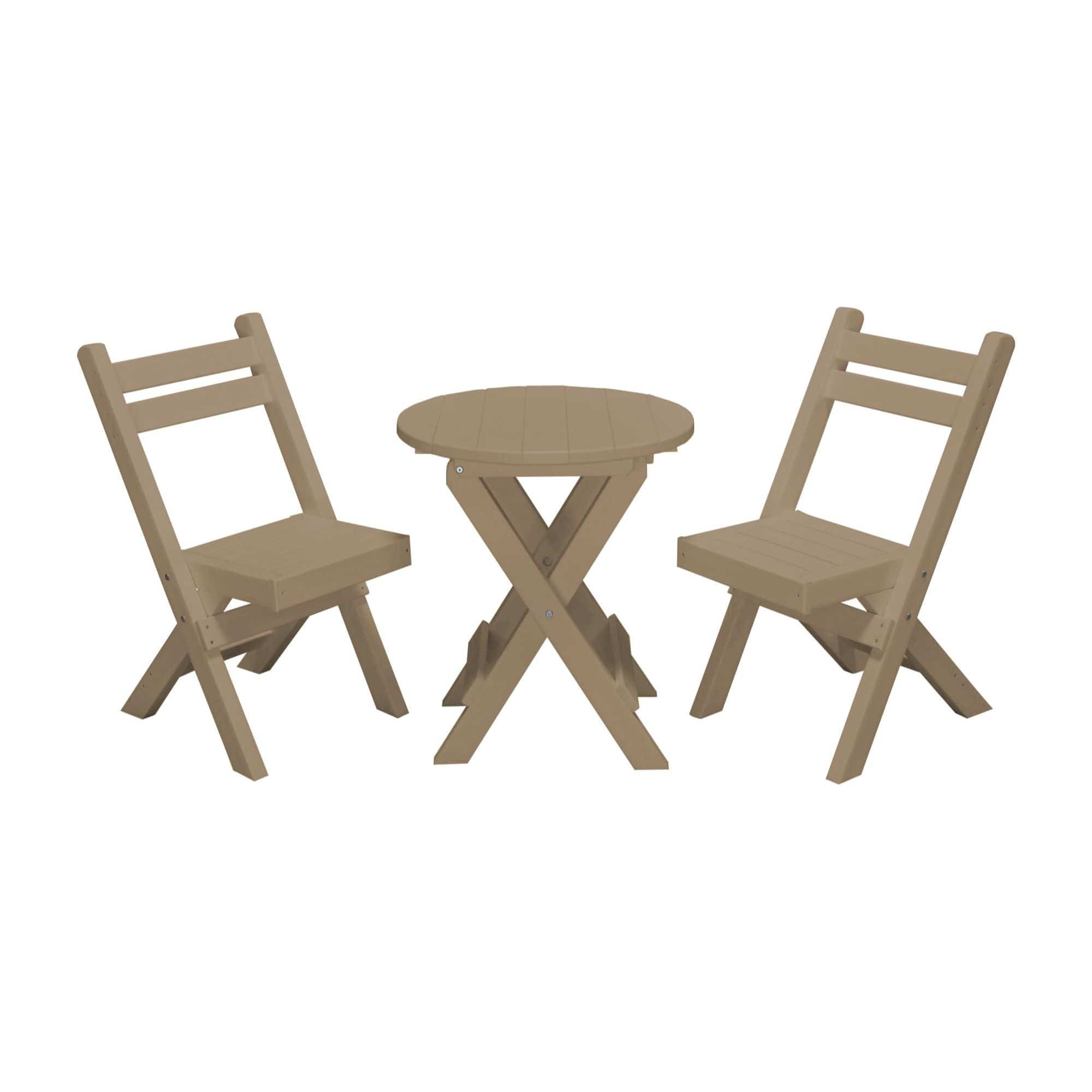 Keystone Amish Co. Coronado Poly Composite Round Folding Bistro Set