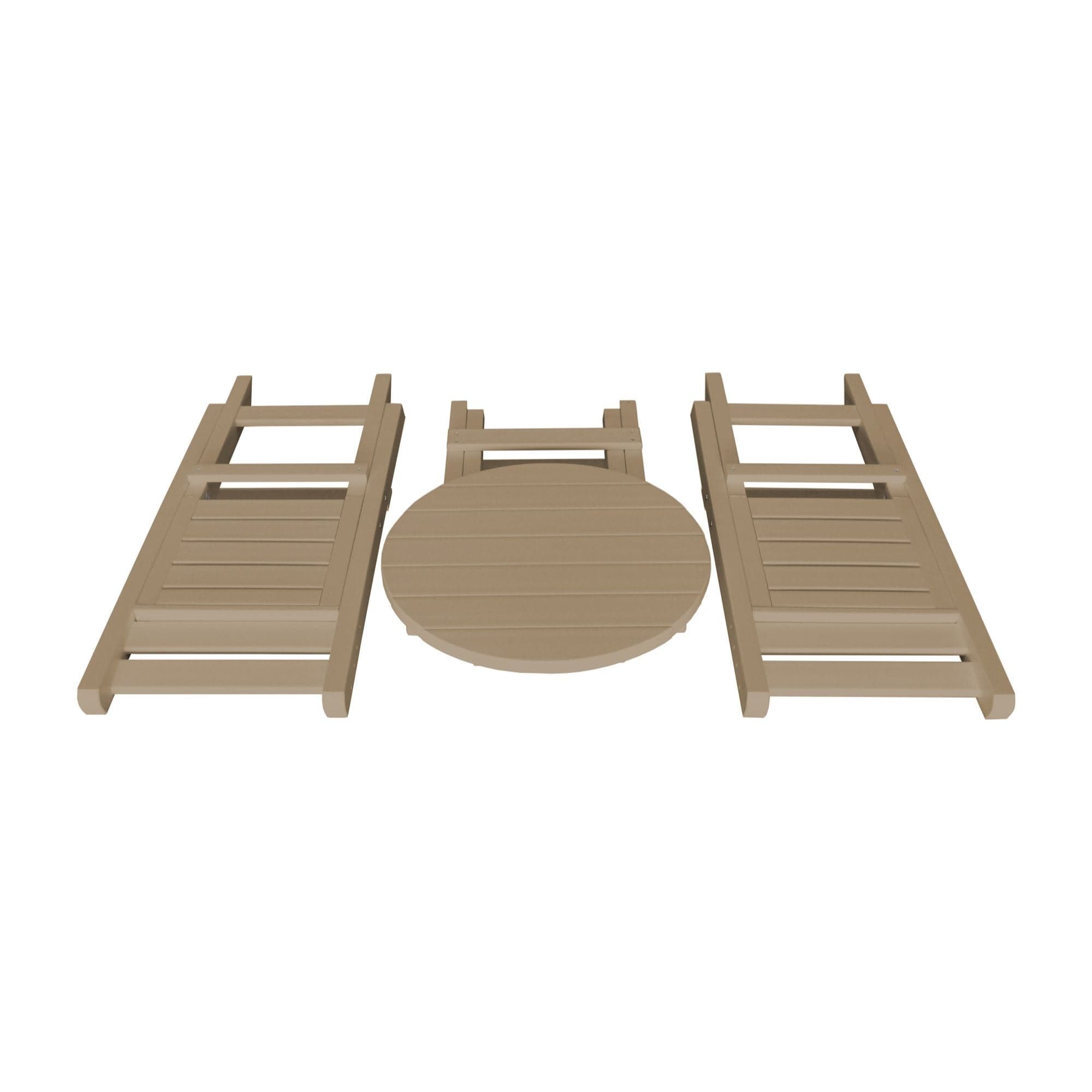 Keystone Amish Co. Coronado Poly Composite Round Folding Bistro Set