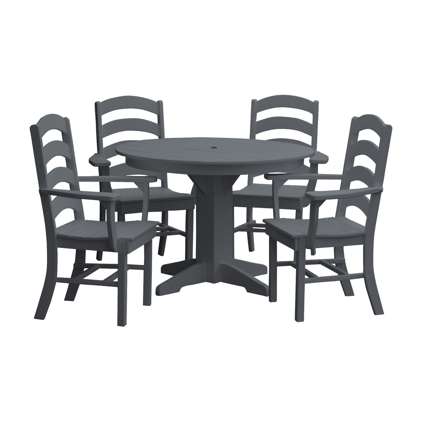 Keystone Amish Co. Josie 5-Piece Poly Outdoor Dining Set with Round Table