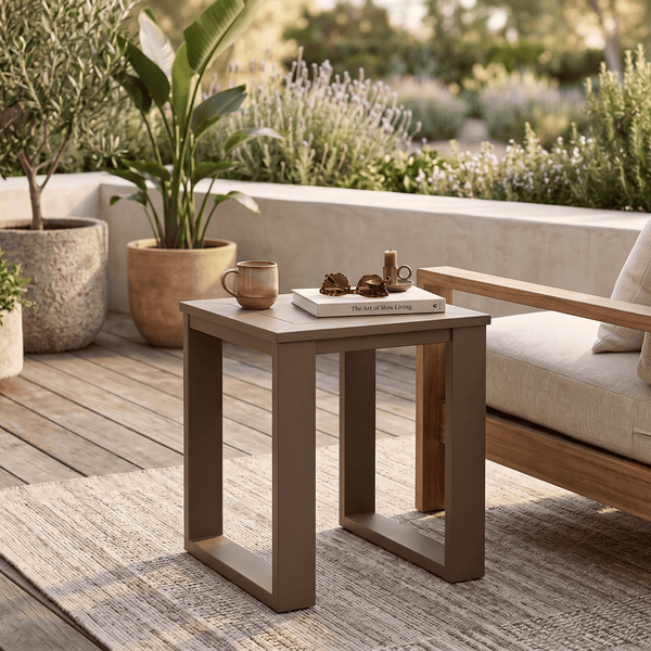 Berlin Gardens Nordic Outdoor Poly Lumber Square End Table