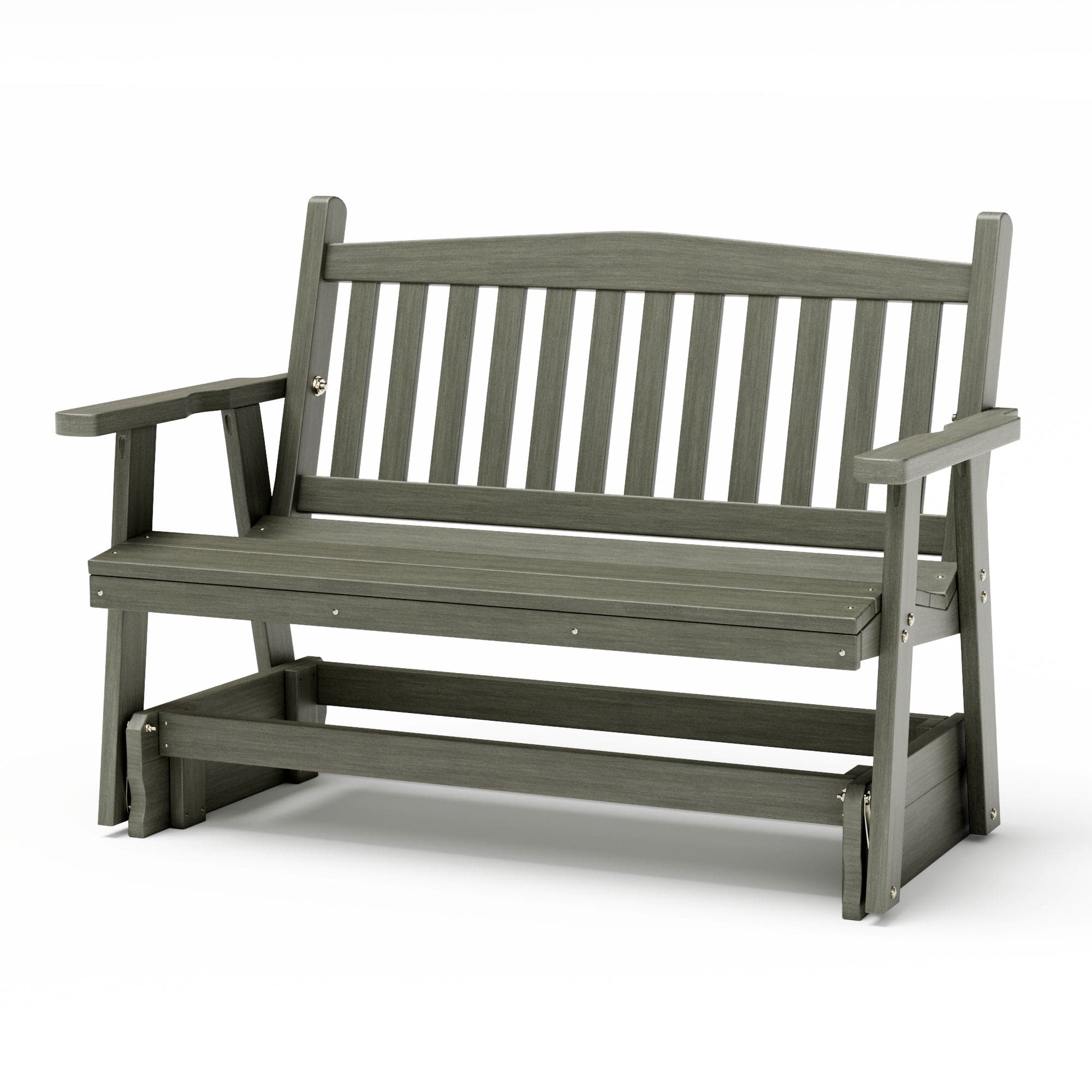SimplyPoly Amish Made Mission Bench Patio Glider Two Seater