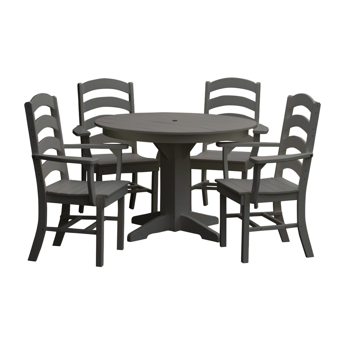 Keystone Amish Co. Josie 5-Piece Poly Outdoor Dining Set with Round Table