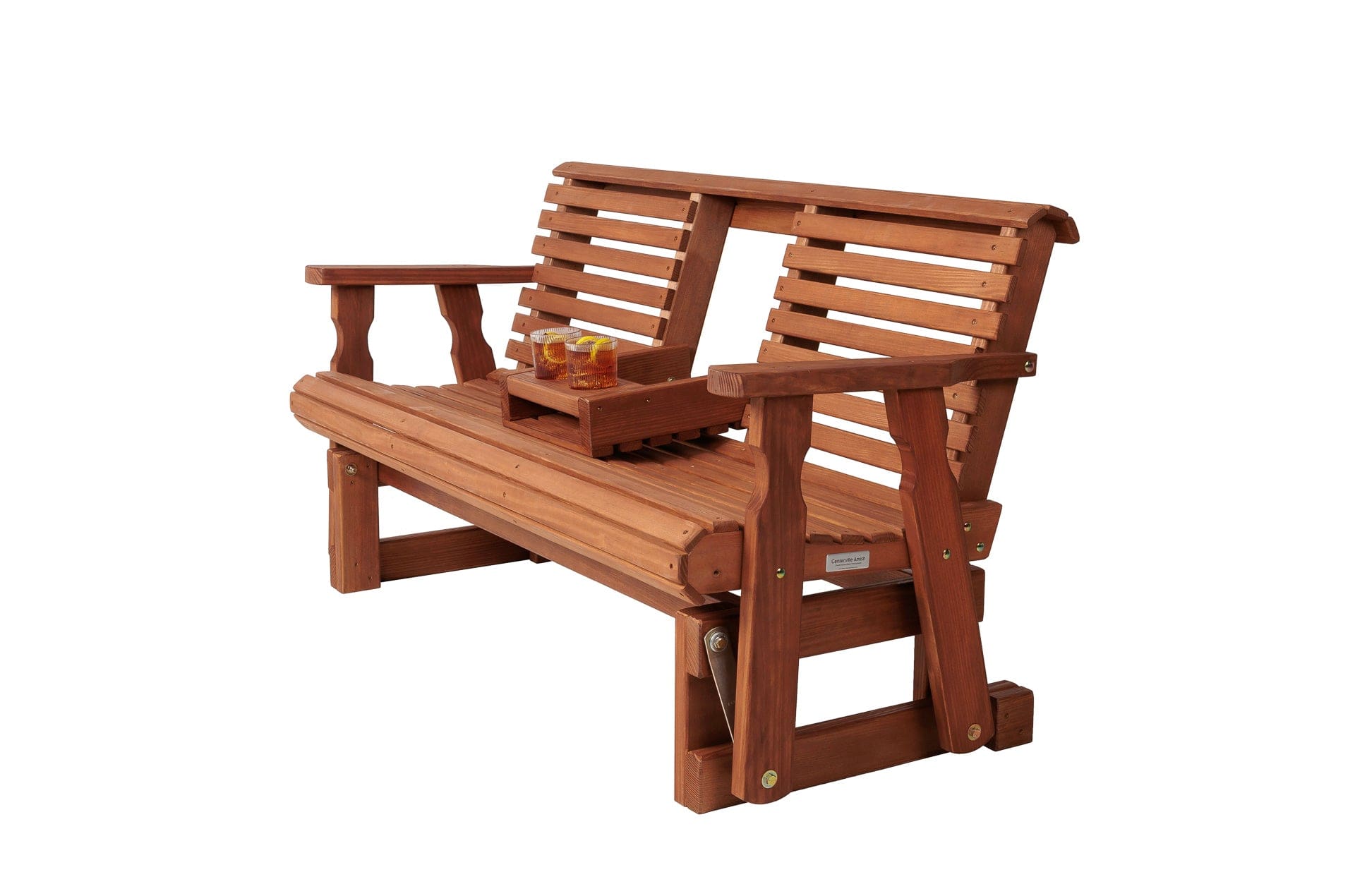 Rocking Camping Chair Amish-Made Cedar Glider Bench Heavy Duty