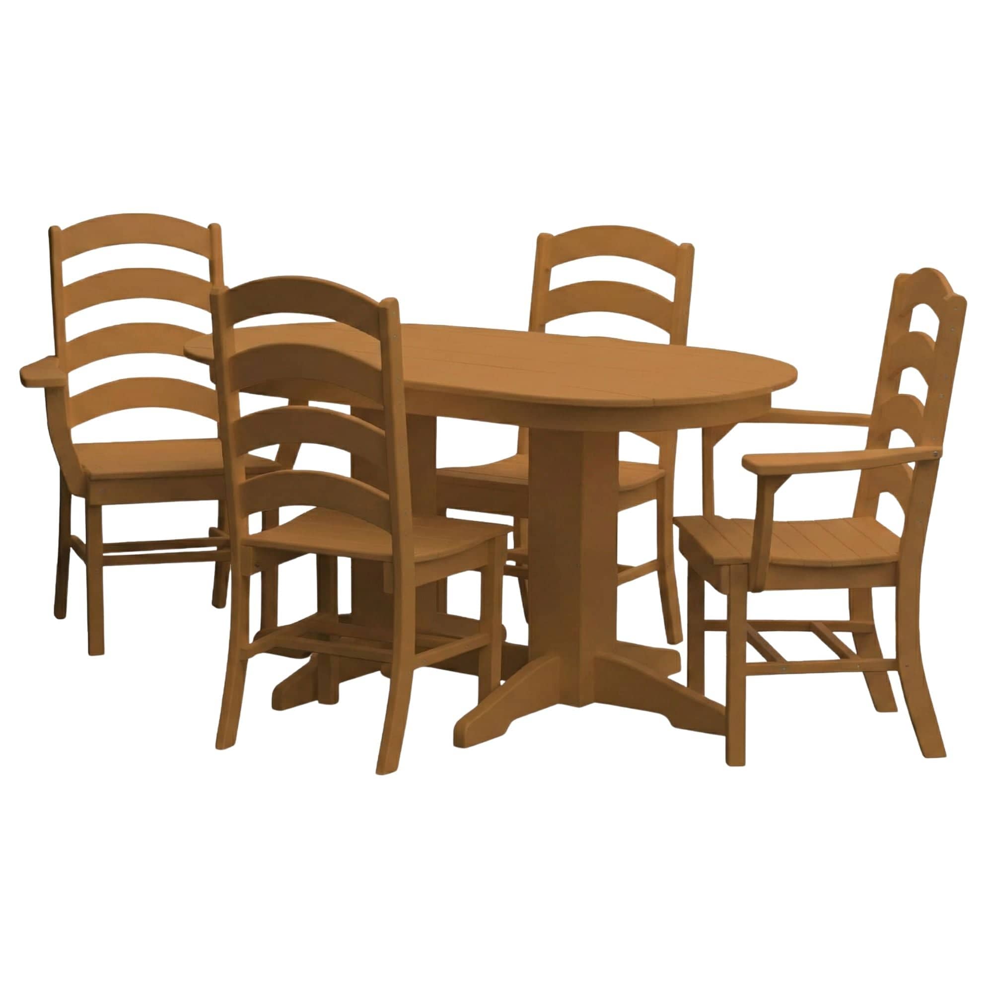 Keystone Amish Co. Josie 5-Piece Oval Poly Outdoor Dining Set