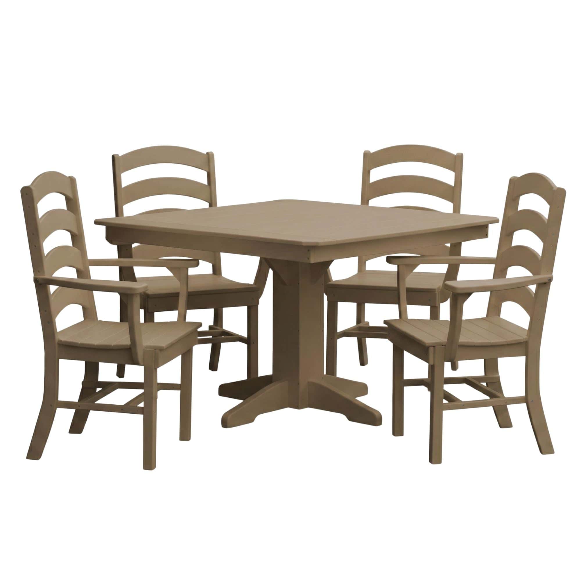 Keystone Amish Co. Josie 5-Piece Square Poly Outdoor Dining Set