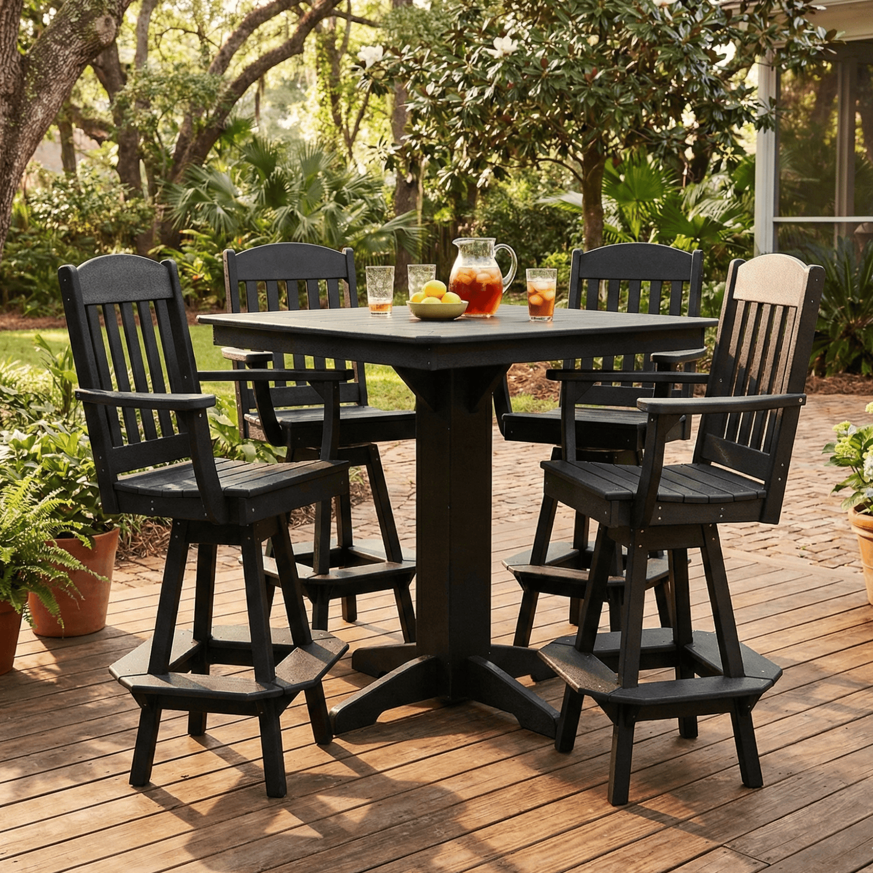 Keystone Amish Co. Classic 5-Piece Poly Bar Dining Set