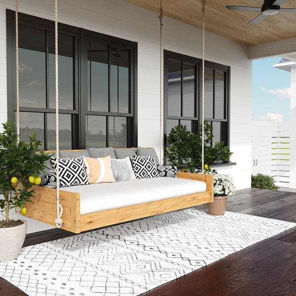 Lone Star Swing Co. The Houston Red Cedar King Daybed Swing
