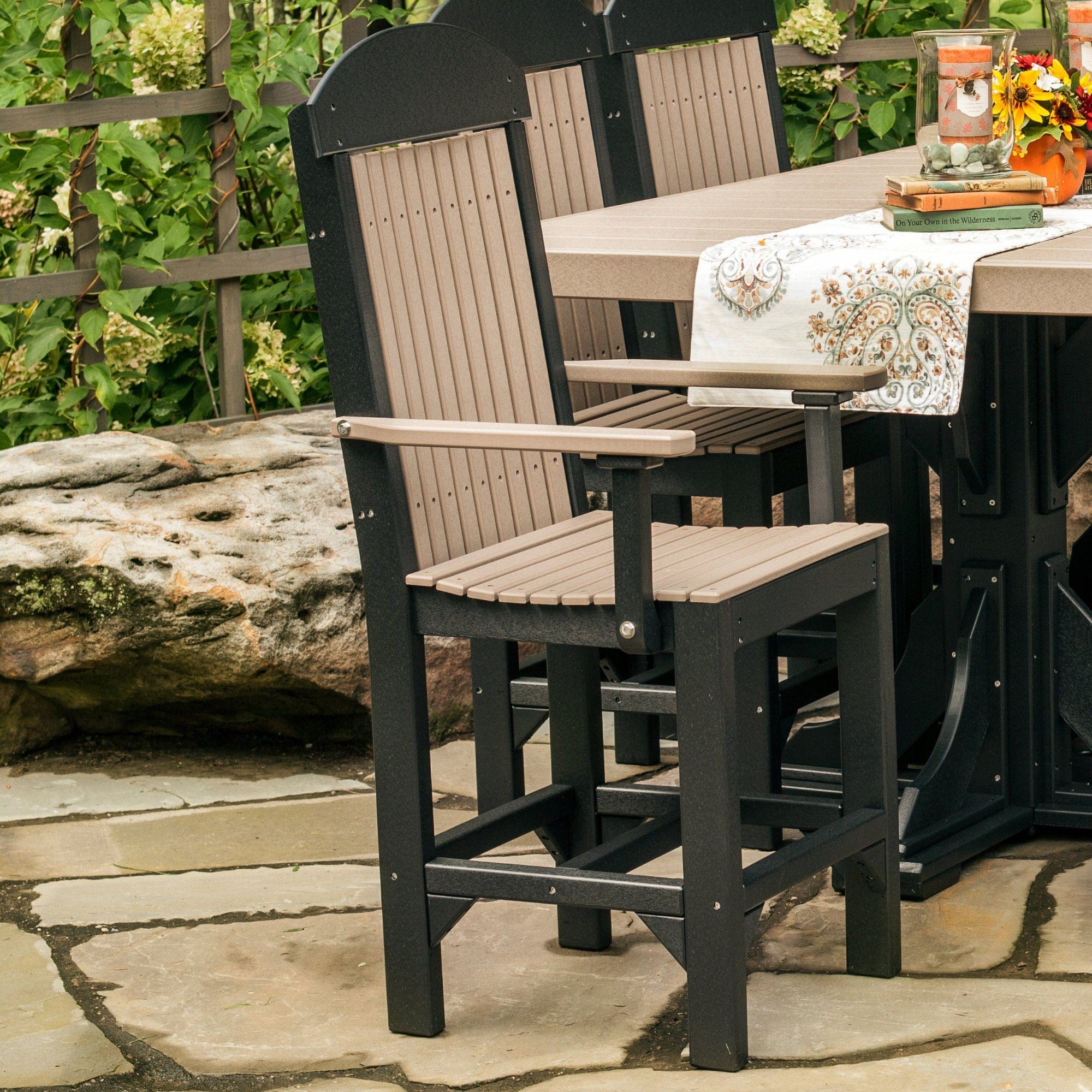 Luxcraft Classic Counter Height Poly Arm Chair