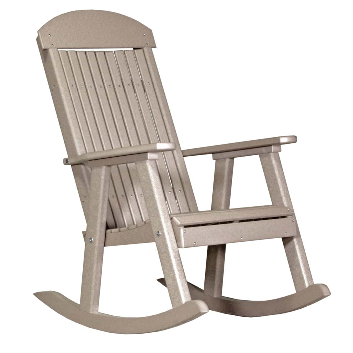 LuxCraft Classic Traditional Recycled Plastic Rocking Chair