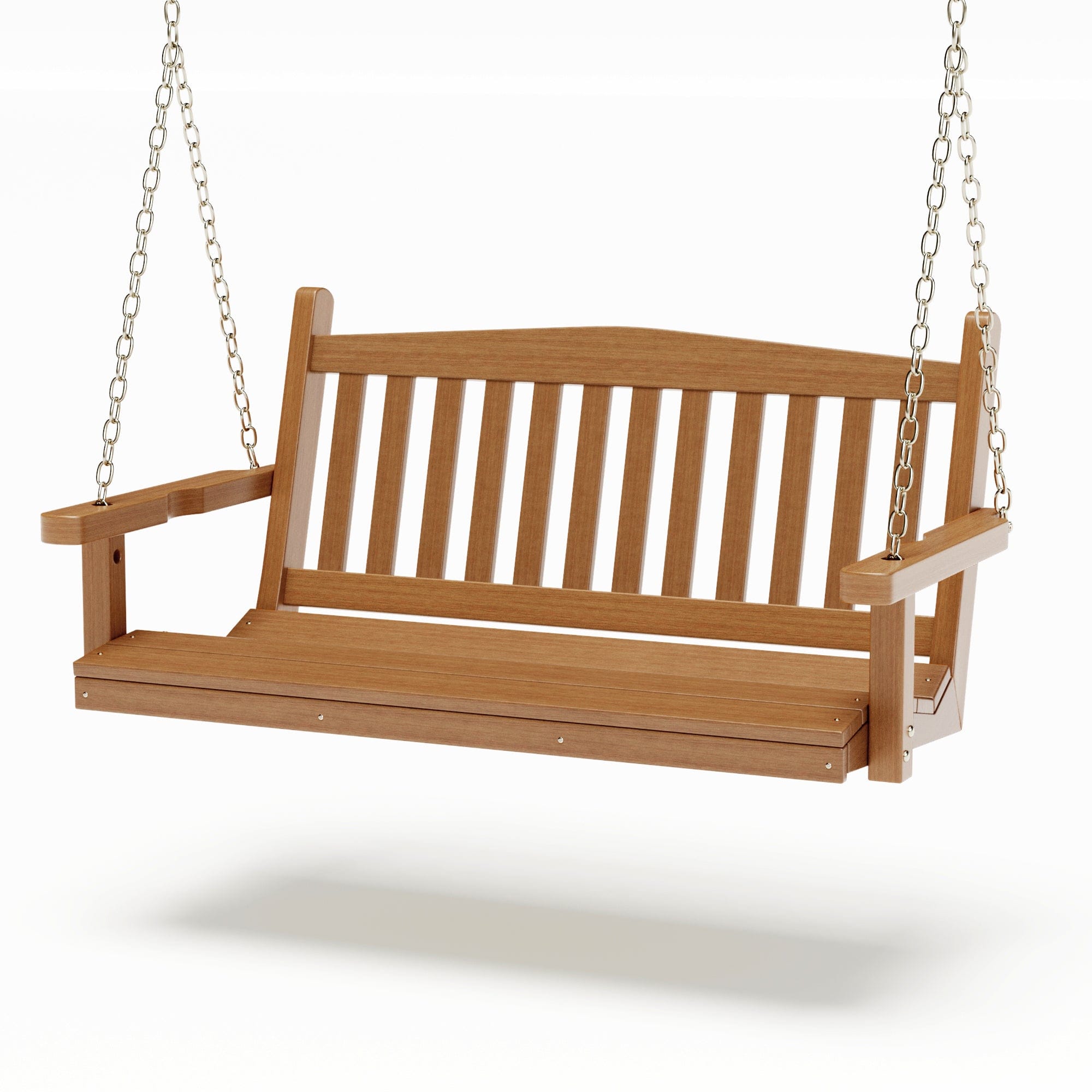 SimplyPoly 4 Foot Amish Made Mission Recycled Plastic Porch Swing, Black