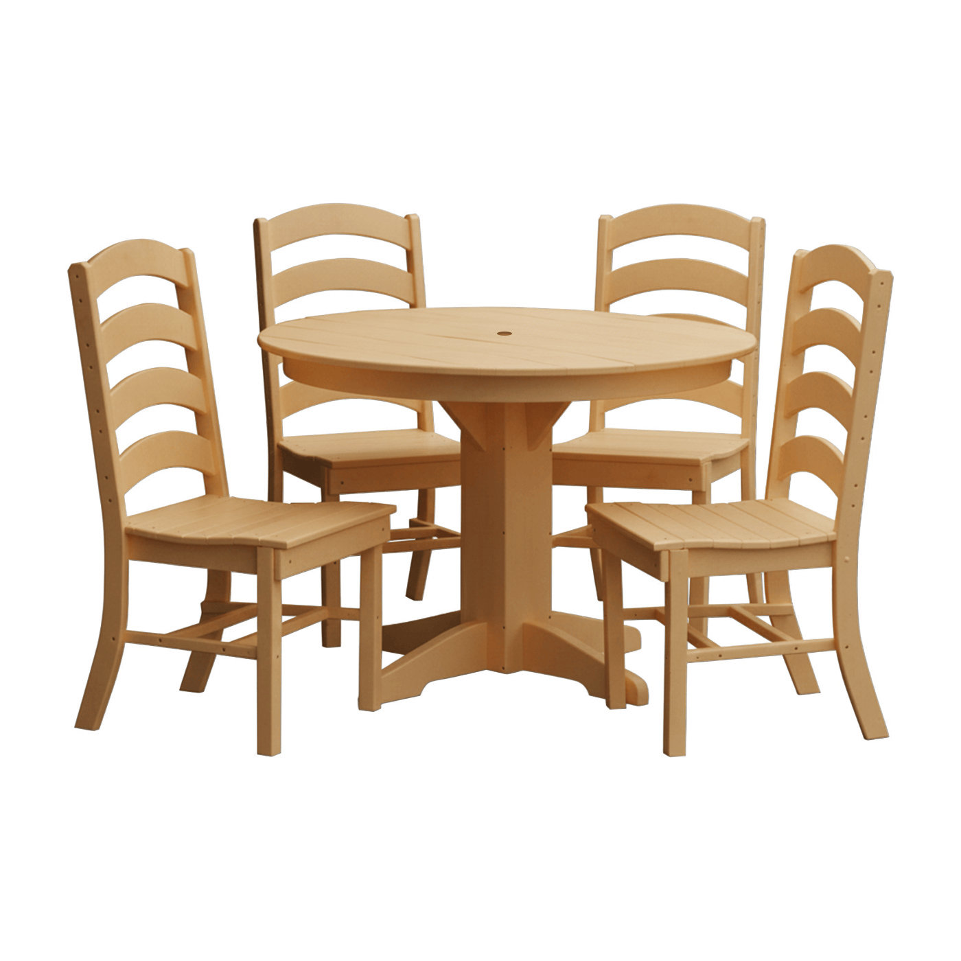 Keystone Amish Co. Josie 5-Piece Poly Outdoor Dining Set with Round Table