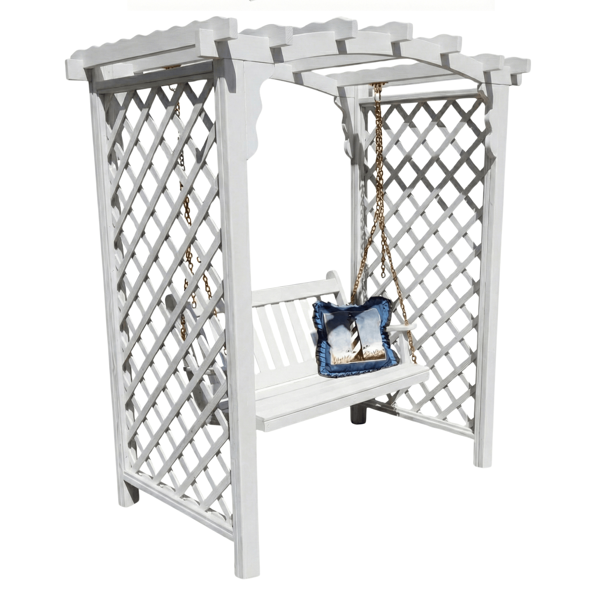 Heritage Lawncraft Newberry Wooden Garden Arbor With Swing