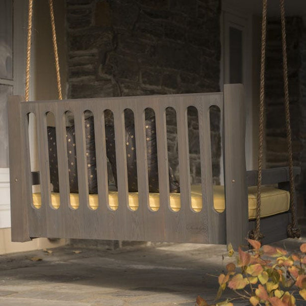 Nostalgic 57 in. Dark Walnut Stain Classic Red Cedar Porch Swing