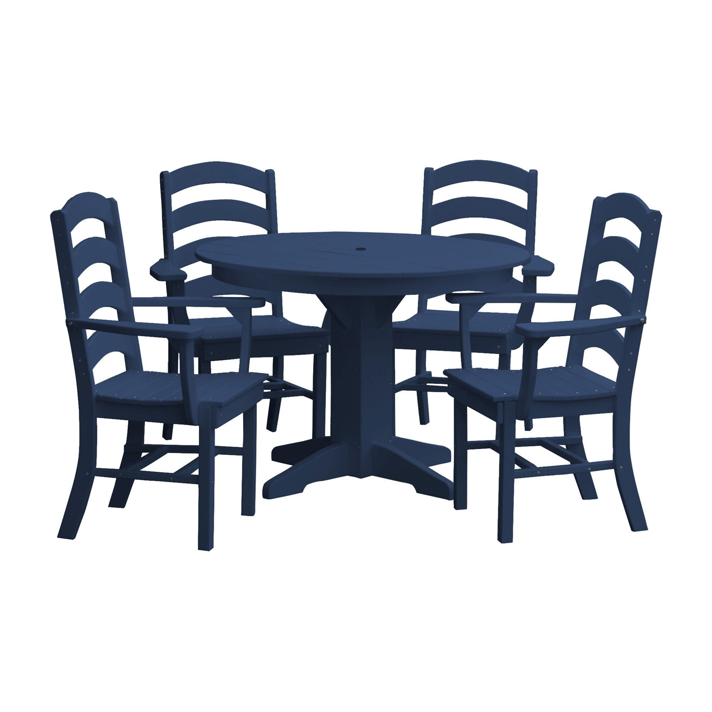 Keystone Amish Co. Josie 5-Piece Poly Outdoor Dining Set with Round Table