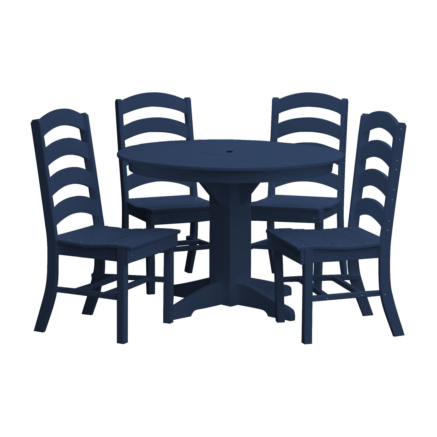 Keystone Amish Co. Josie 5-Piece Poly Outdoor Dining Set with Round Table