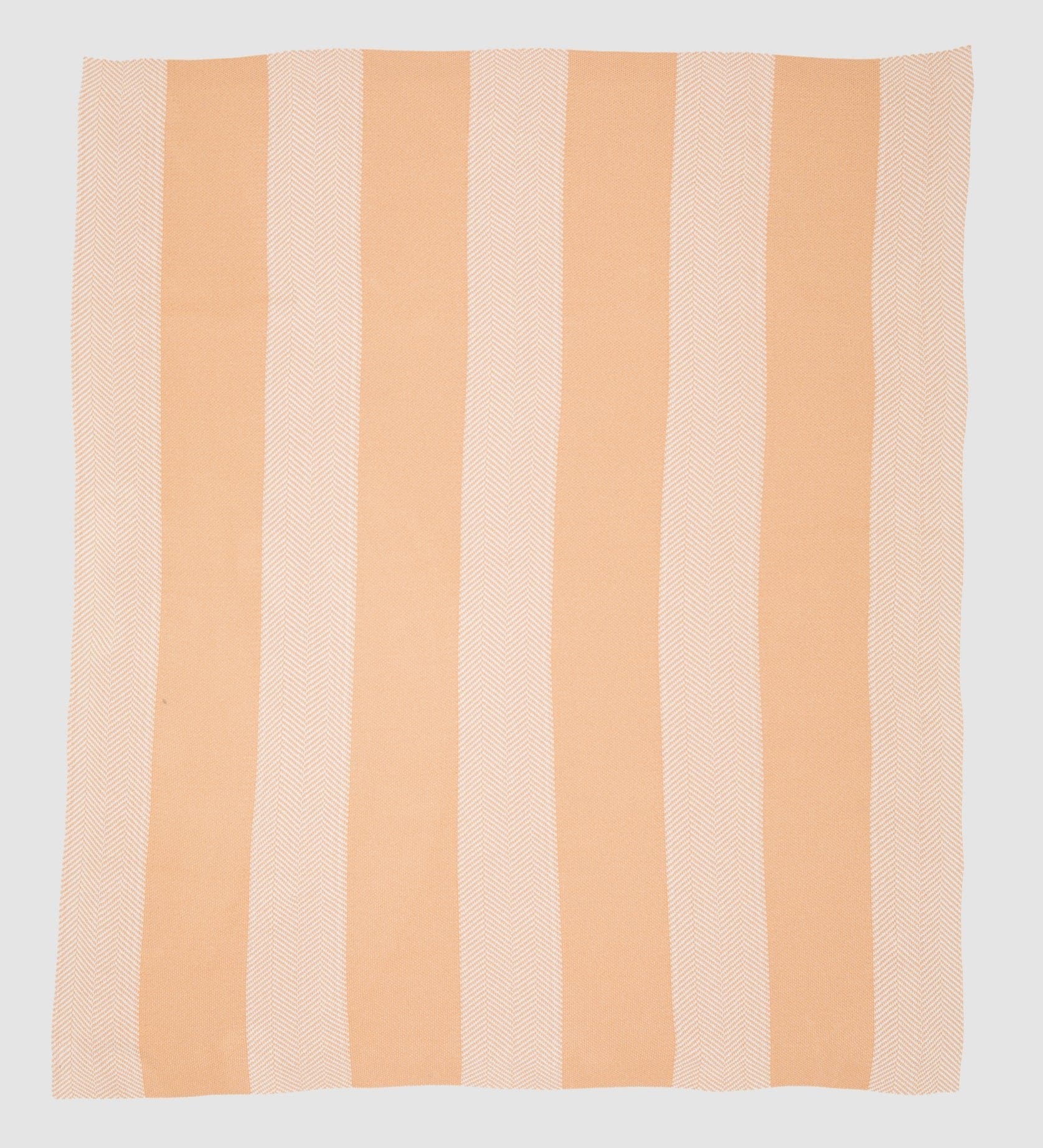 Indoor | Outdoor Sustainable Knit Throw Blanket - Poly Herringbone Stripe