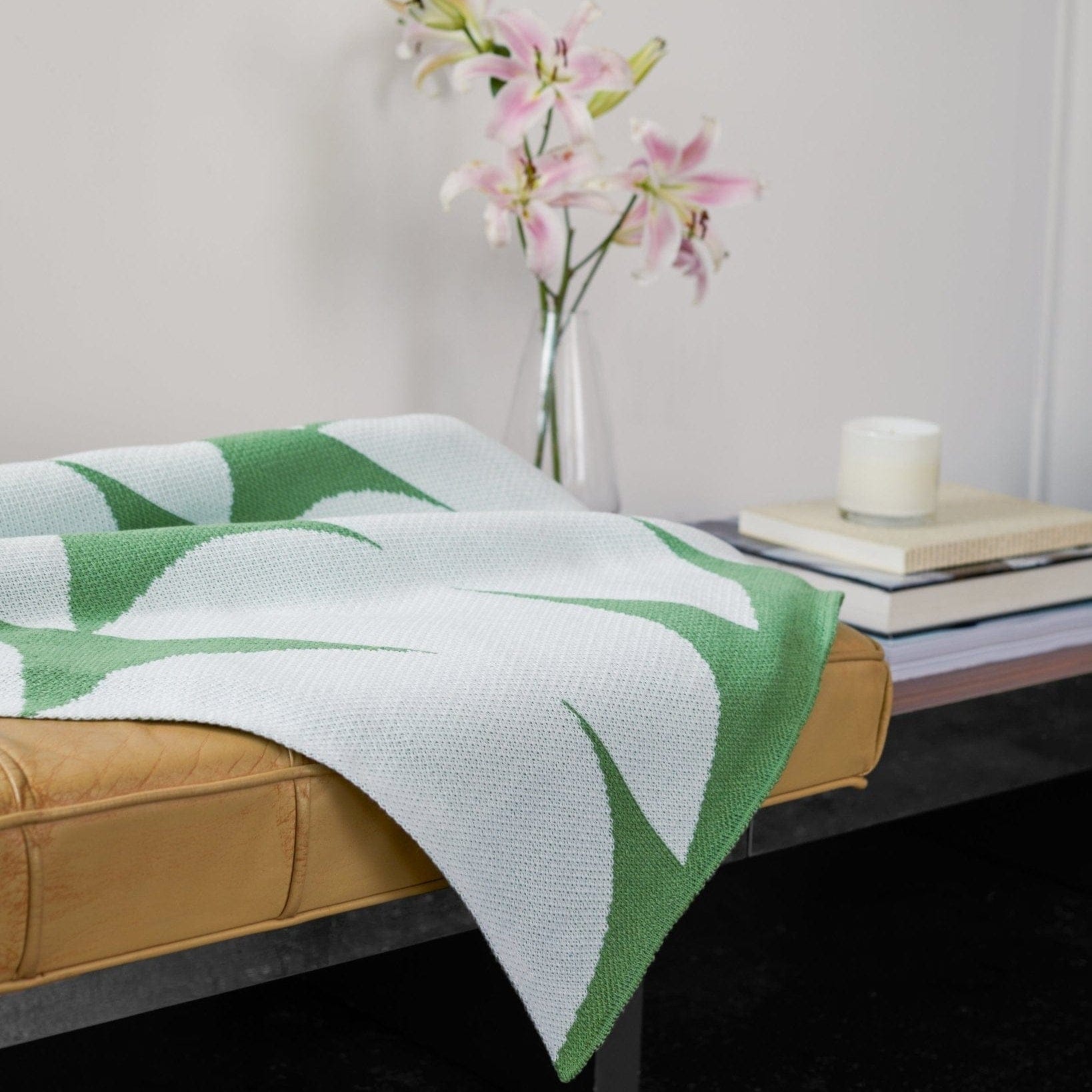 Indoor | Outdoor Sustainable Knit Modern Throw Blanket - Poly Kaareva by Petra Kaksonen