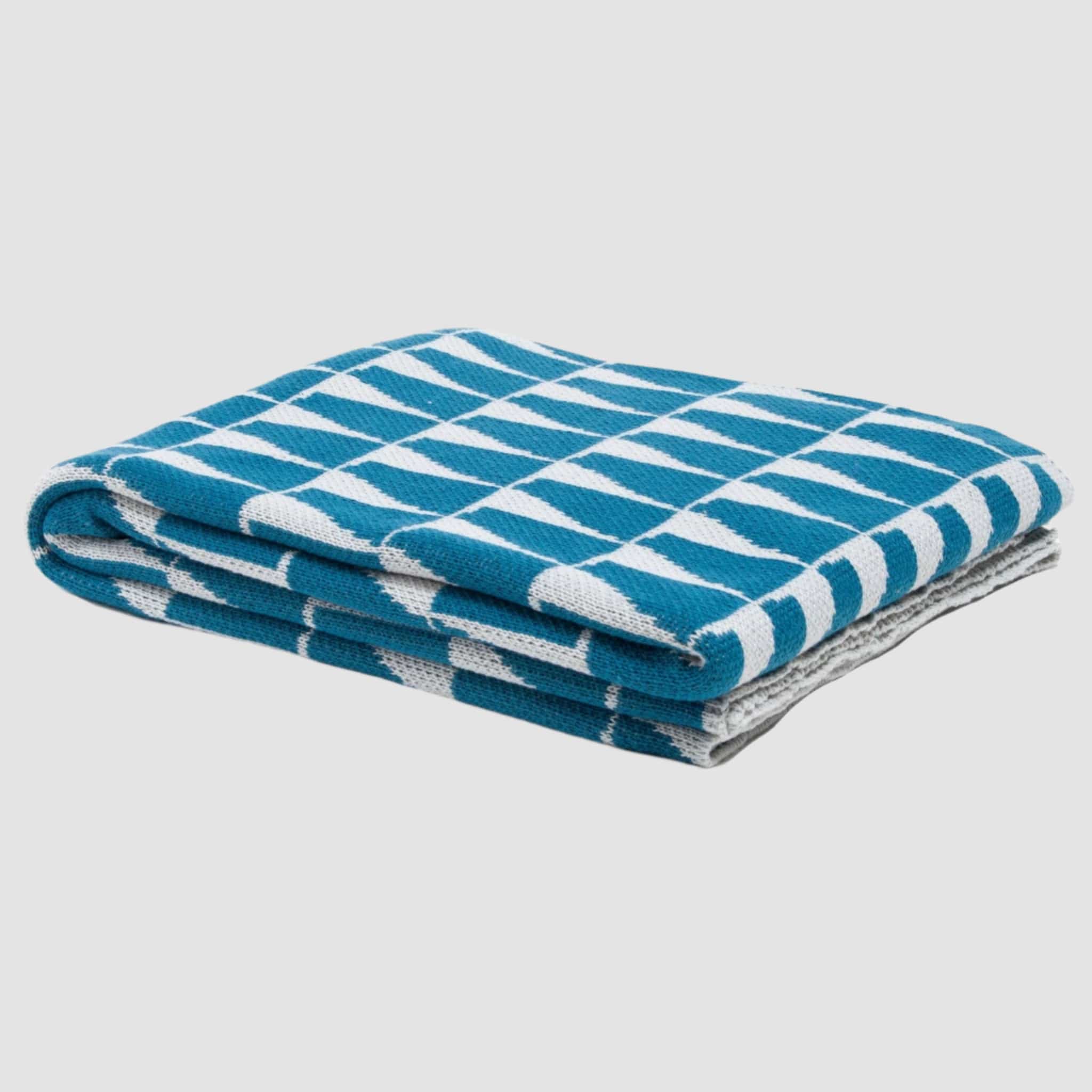 Indoor | Outdoor Sustainable Knit Throw Blanket - Poly Tikku by Petra Kaksonen