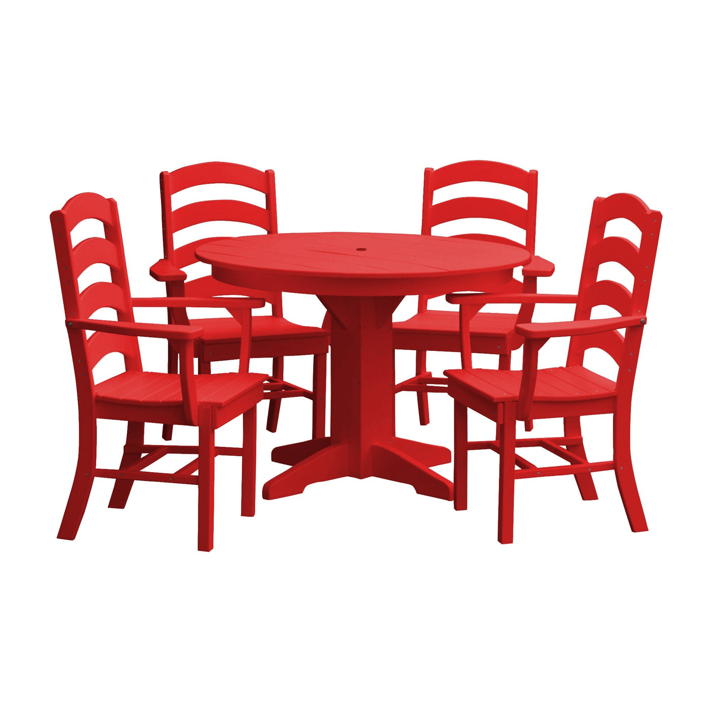 Keystone Amish Co. Josie 5-Piece Poly Outdoor Dining Set with Round Table