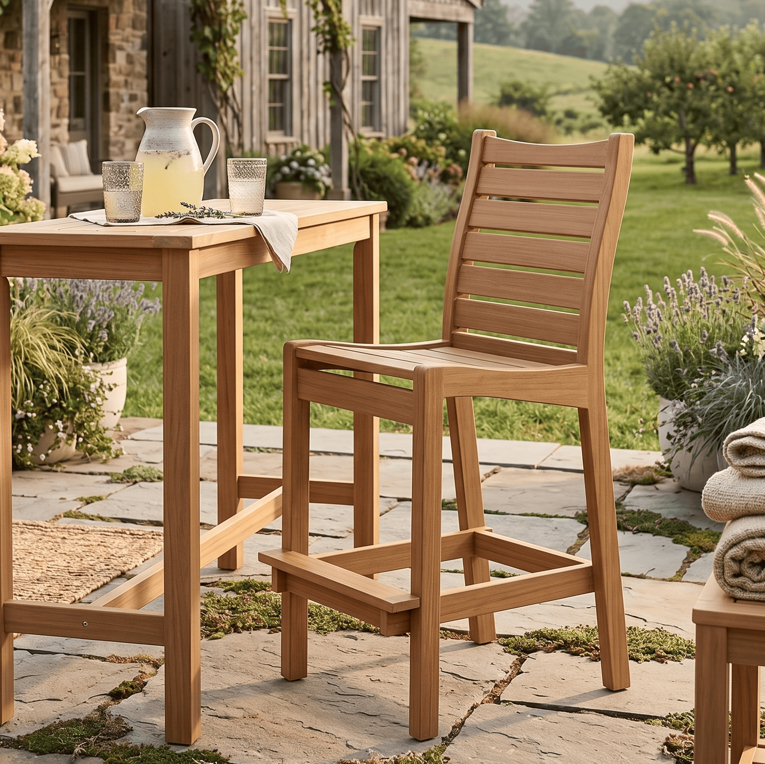 Berlin Gardens Bristol Outdoor Poly Lumber Bar Chair
