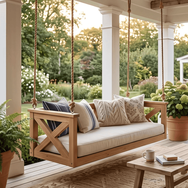 Atlantic Swing Co. The Seabrook Daybed Swing in Teak